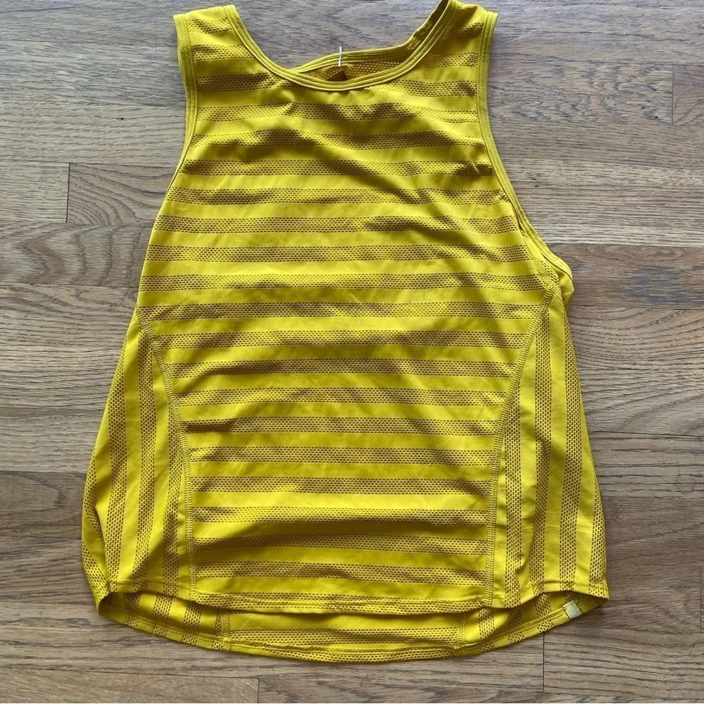 Womens Lululemon Off and Running Tank yellow size 6